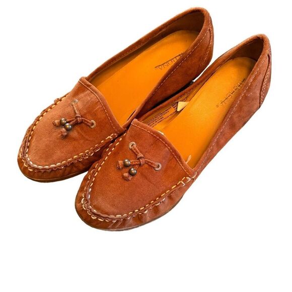 Naturalizer Brown Suede Wedge Moccasin Shoe Size 7 - Picture 3 of 4